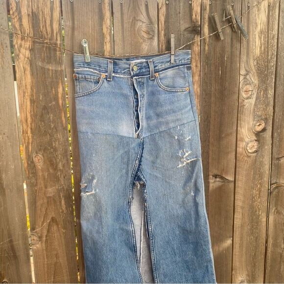 Re/done Levi’s Blue Denim midi skirt size 26 - Picture 3 of 16